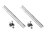 Lineaeffe 2X Karpfenset Karpfenrute + Freilaufrolle + Karpfenschnur 3-teilig / 3,60m / 3,00lbs