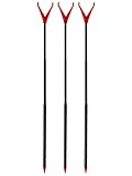 Zite Fishing Teleskop-Rutenhalter Set 30-75cm - 3 STK Rutenständer Angelruten-Halter - V-Rutenauflagen Schnurlauf-Kerbe