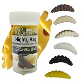Zite Fishing Mighty Mag Nature Mix 12 STK - Bienenmaden Imitat Forellenköder 2,8cm – Gummiköder Forellen-Angeln - Phthalatfrei - Natur Käse