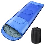 Schlafsack Outdoor für Camping 3 Jahreszeiten Erwachsene Schlafsack, 2 in 1 Funktion Deckenschlafsäcke, Warm, Leichtgewichtig, Wasserdicht für Rucksackreisen, Wandern und Reisen
