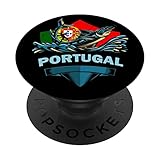 Angeln in Portugal - Retro Portugal Angeln PopSockets mit austauschbarem PopGrip