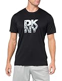 DKNY Kurzärmeliges Herren-Top, schnelltrocknend, LSF 40+, Schutz, Schwarz Multi, L