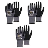 HPHST Arbeitshandschuhe SF001TS Handschuhe 3 Paar Montagehandschuhe für Damen und Herren Gloves Ergonomisches Design Smart Touch Gartenhandschuhe Größe 9/L