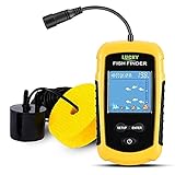 LUCKY Kajak Tragbares Fisch Tiefenmesser Wasser Handlich Fisch Finder Sonar Gießbar Kajak Boote Fischfinder Geber Angeln LCD Display FFC1108