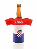 Flaschentrikot Kroatien - Flaschenkühler, Getränkekühler aus Neopren - Fanartikel und Partyspaß zum Grillen, Public Viewing und Feiern