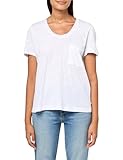 DKNY Damen Casual Relaxed Fit Lurex Trim Top, Weiss/opulenter Garten, X-Groß