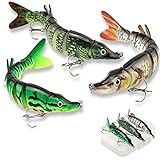 Angelköder Kunstköder Fische Angeln Set Hecht Zander Forellen Köder Swimbait Wobbler Langsam Sinkend Süßwasser Salzwasser Angelset Angeln Geschenk für Männer