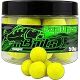 Angel-Berger Magic Baits Fluo Pop Ups (Yellow, 12mm)