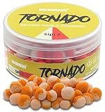 Haldorado TORNADO Method World Champion Karpfenangelköder Pellets/Boilies, Orange-Zimt-Geschmack, Orange-Weiße Farbe, 4 Verschiedene Köder, Sipi 2