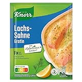 Knorr Fix Würzmischung Lachs-Sahne Gratin für einen leckeren Auflauf mit natürlichen Zutaten 2 Portionen
